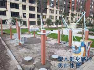 塑木健身器材_老人孩子室外鍛煉_小區(qū)公園健身路徑_山西大同客戶定制